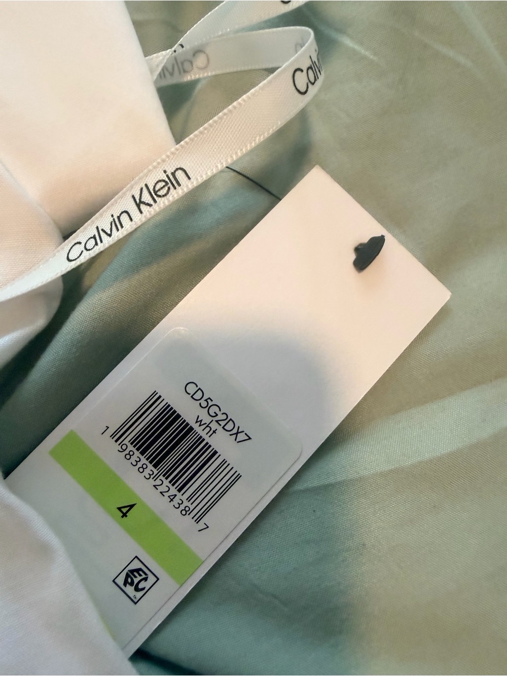 Calvin Klein White Cap-Sleeve Midi Shirt Dress - Picture 6 of 8